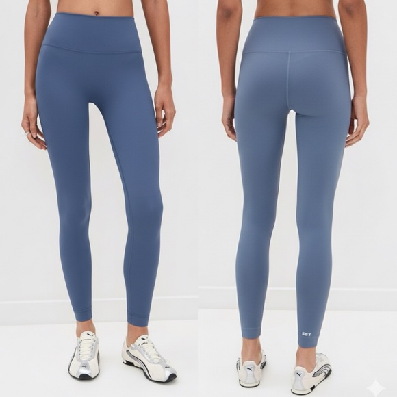 SET Active Pants - SET Active Sportbody High Rise Leggings in Sky Blue Size S Yoga Gym Activewear
